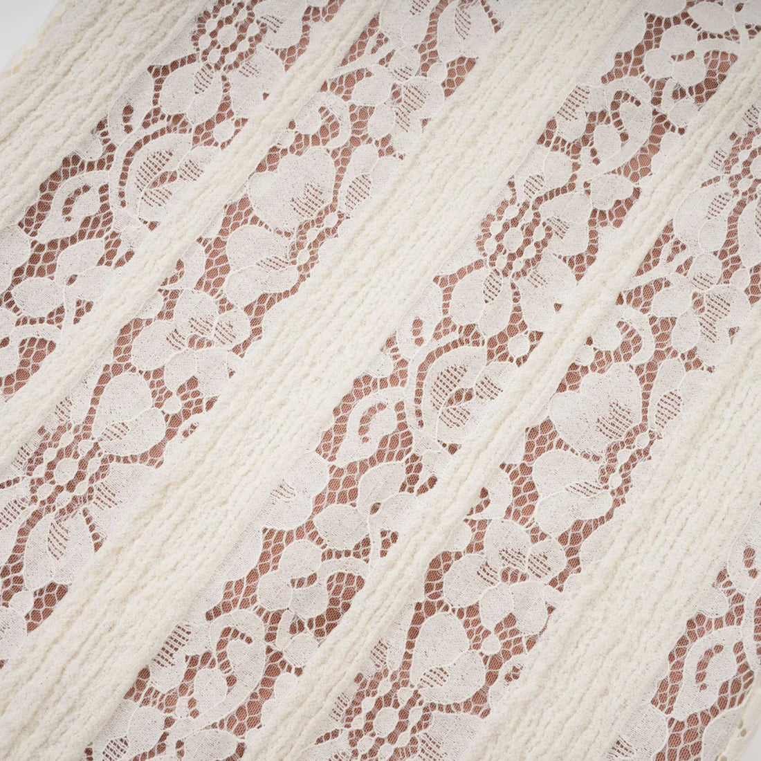 Ivoire Off-Shoulder Lace Gown with Sleeves
