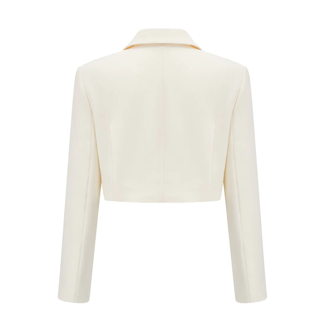 Ivory floral-appliqué blazer & skirt set