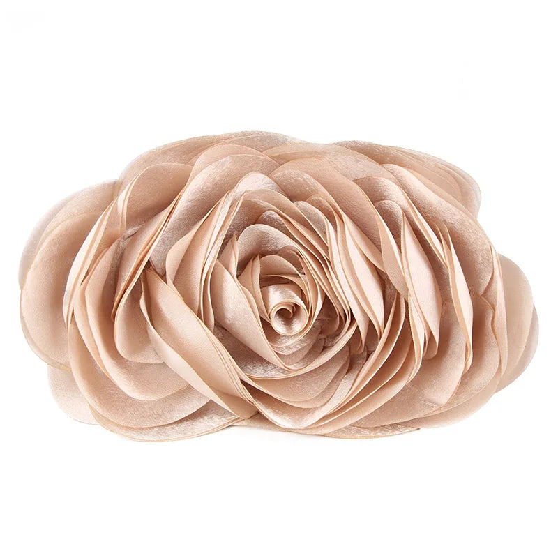 Satin flower Clutch Bag