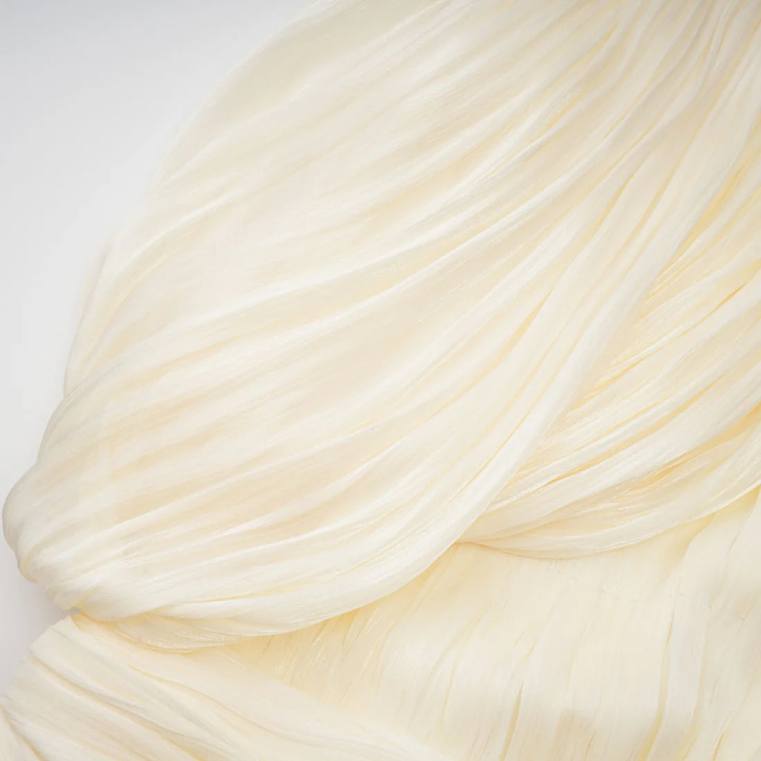 Ivory pleated goddess mini dress