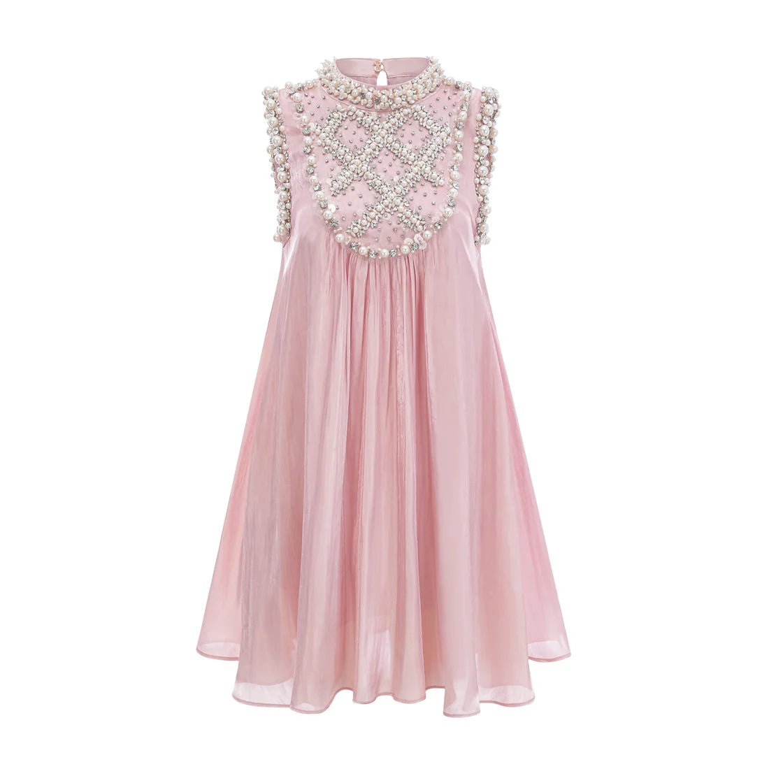 The Blush Pearl Fantasy Mini Dress