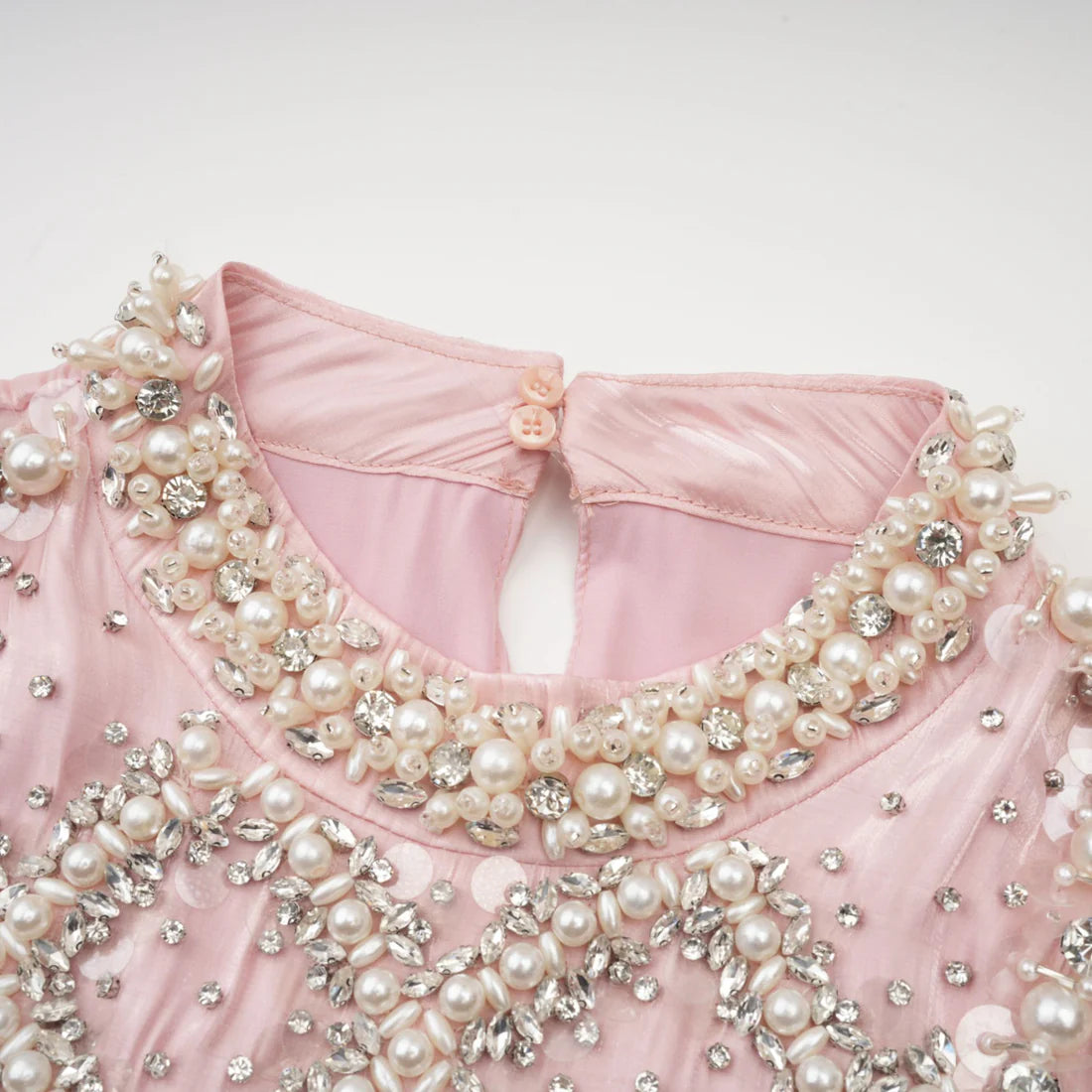 The Blush Pearl Fantasy Mini Dress