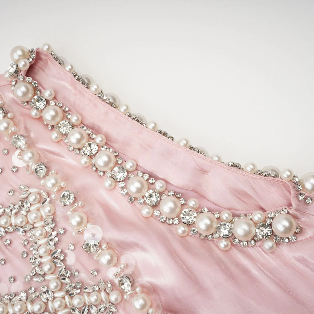 The Blush Pearl Fantasy Mini Dress