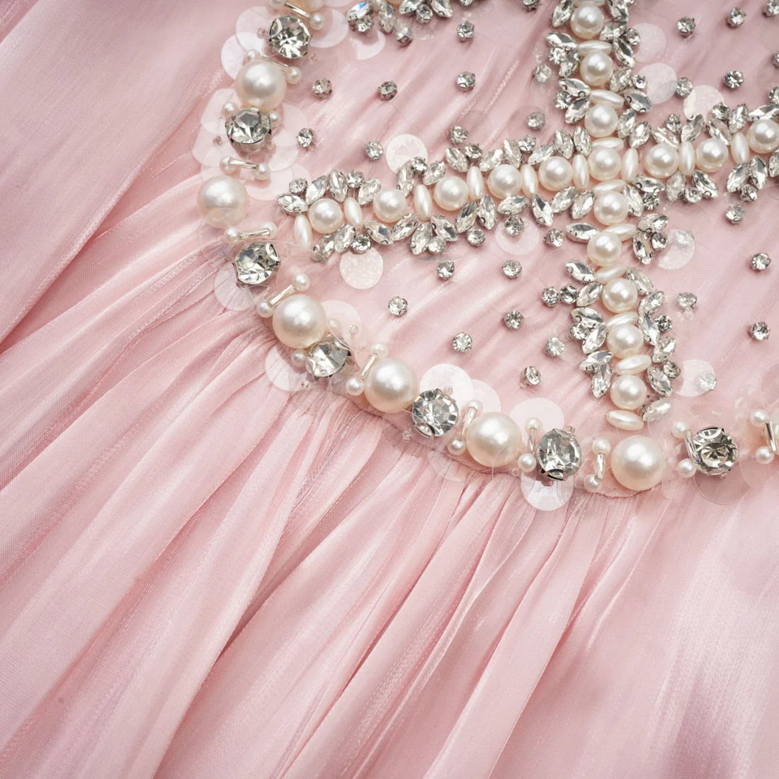 The Blush Pearl Fantasy Mini Dress