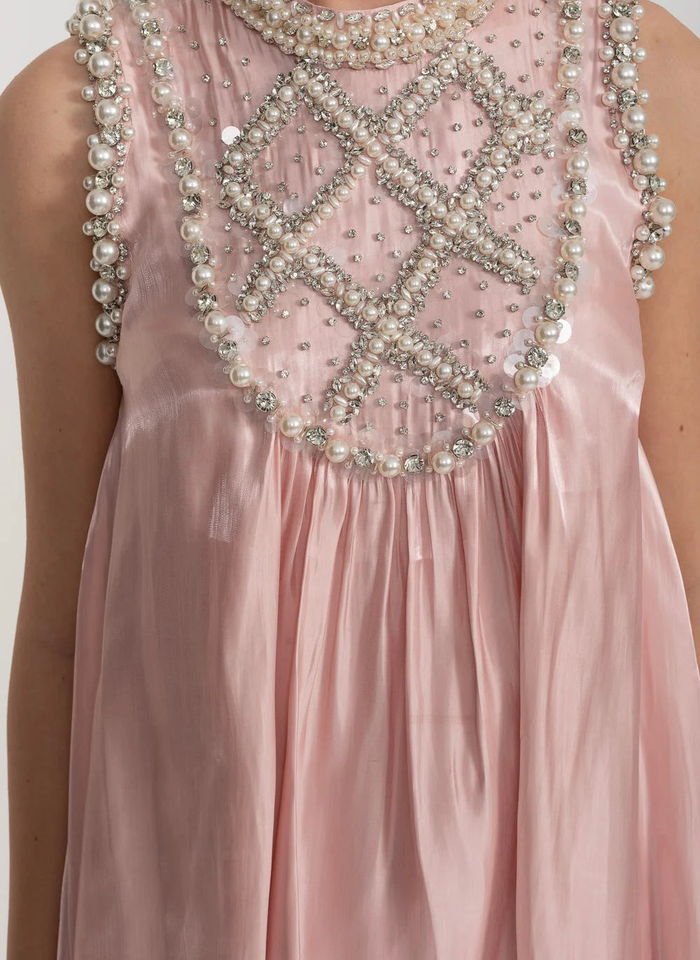 The Blush Pearl Fantasy Mini Dress