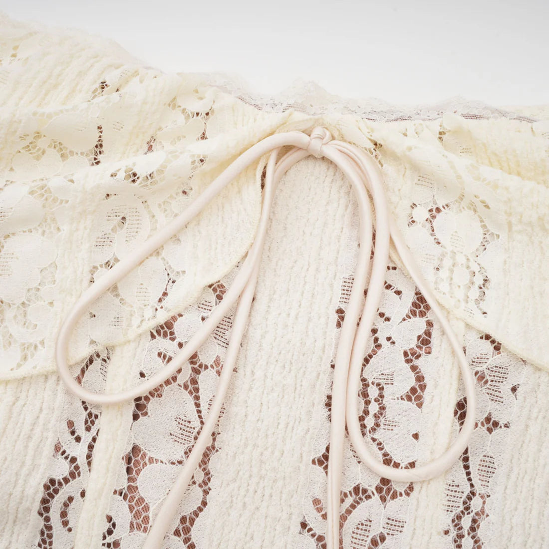 Ivoire Off-Shoulder Lace Gown with Sleeves