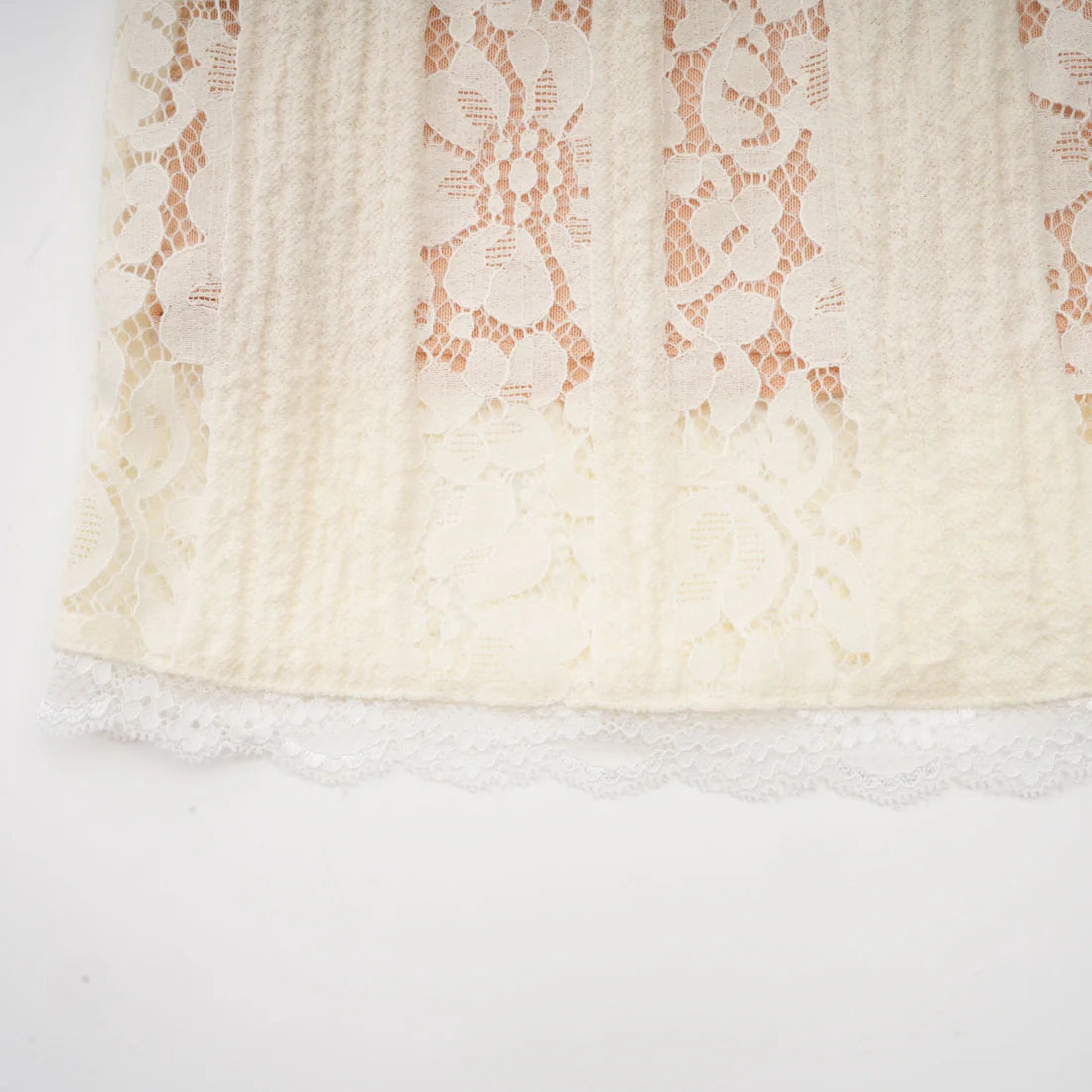 Ivory Off-Shoulder Lace Gown with Sleeves